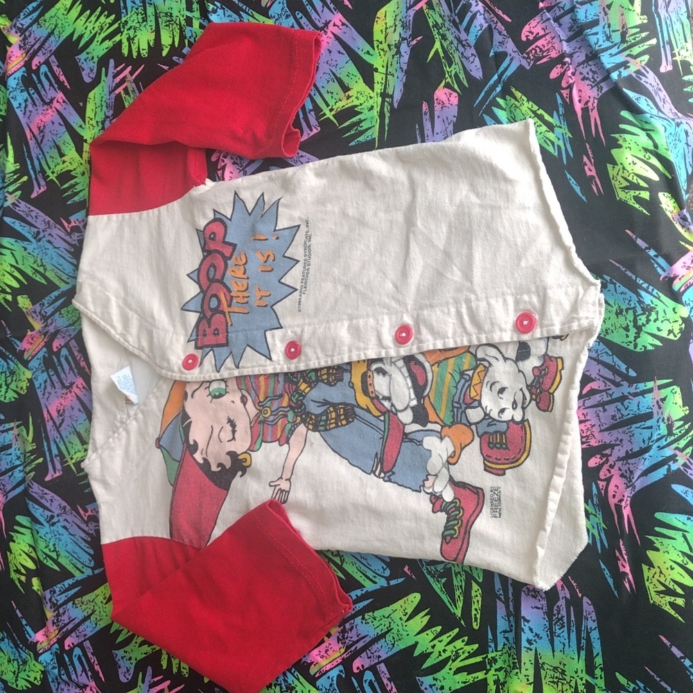 VTG 1994 Freeze Betty Boop There It Is Raglan Tee